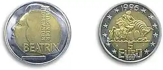1996 5 Euro coin